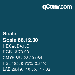 Código de color: Scala - Scala 66.12.30 | qconv.com