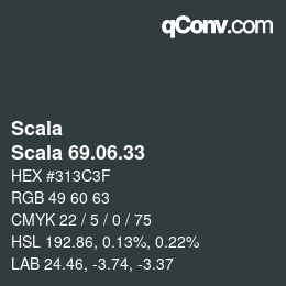 カラーコード: Scala - Scala 69.06.33 | qconv.com
