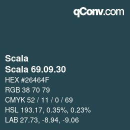 カラーコード: Scala - Scala 69.09.30 | qconv.com