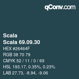 Color code: Scala - Scala 69.09.30 | qconv.com