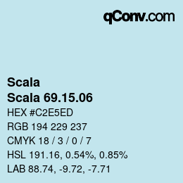 颜色代码: Scala - Scala 69.15.06 | qconv.com
