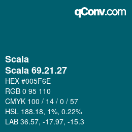 カラーコード: Scala - Scala 69.21.27 | qconv.com