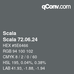 颜色代码: Scala - Scala 72.06.24 | qconv.com