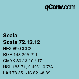 Color code: Scala - Scala 72.12.12 | qconv.com