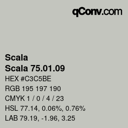 颜色代码: Scala - Scala 75.01.09 | qconv.com