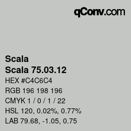 颜色代码: Scala - Scala 75.03.12 | qconv.com