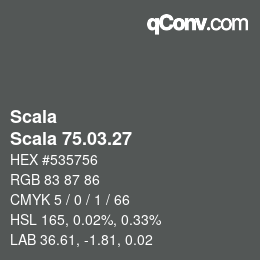 Código de color: Scala - Scala 75.03.27 | qconv.com