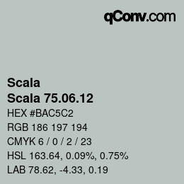 カラーコード: Scala - Scala 75.06.12 | qconv.com