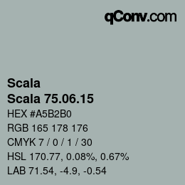 カラーコード: Scala - Scala 75.06.15 | qconv.com