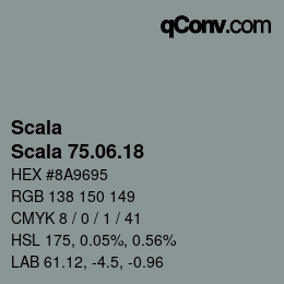 カラーコード: Scala - Scala 75.06.18 | qconv.com