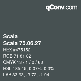 颜色代码: Scala - Scala 75.06.27 | qconv.com
