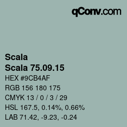 颜色代码: Scala - Scala 75.09.15 | qconv.com