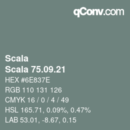 颜色代码: Scala - Scala 75.09.21 | qconv.com