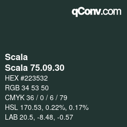 颜色代码: Scala - Scala 75.09.30 | qconv.com