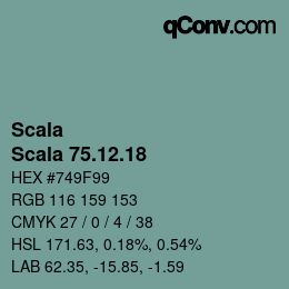 カラーコード: Scala - Scala 75.12.18 | qconv.com
