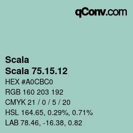 颜色代码: Scala - Scala 75.15.12 | qconv.com