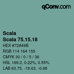カラーコード: Scala - Scala 75.15.18 | qconv.com