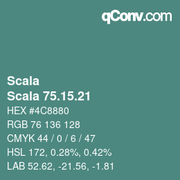 颜色代码: Scala - Scala 75.15.21 | qconv.com