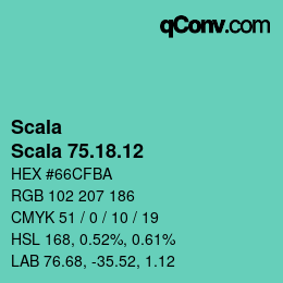 カラーコード: Scala - Scala 75.18.12 | qconv.com