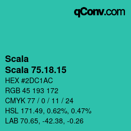 颜色代码: Scala - Scala 75.18.15 | qconv.com