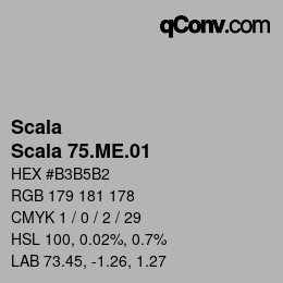 颜色代码: Scala - Scala 75.ME.01 | qconv.com