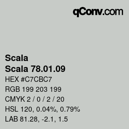 颜色代码: Scala - Scala 78.01.09 | qconv.com