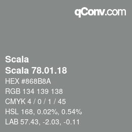 颜色代码: Scala - Scala 78.01.18 | qconv.com