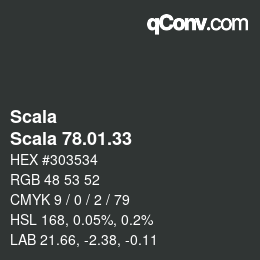 颜色代码: Scala - Scala 78.01.33 | qconv.com
