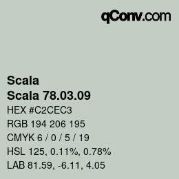 颜色代码: Scala - Scala 78.03.09 | qconv.com