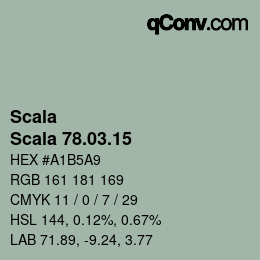 カラーコード: Scala - Scala 78.03.15 | qconv.com