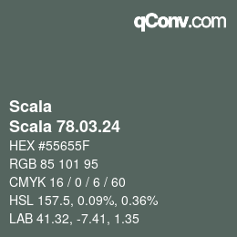 颜色代码: Scala - Scala 78.03.24 | qconv.com