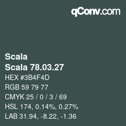 颜色代码: Scala - Scala 78.03.27 | qconv.com