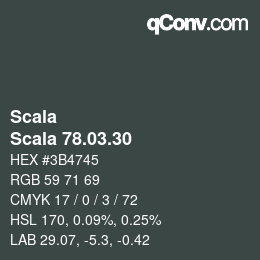颜色代码: Scala - Scala 78.03.30 | qconv.com