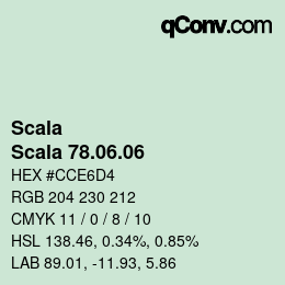 颜色代码: Scala - Scala 78.06.06 | qconv.com