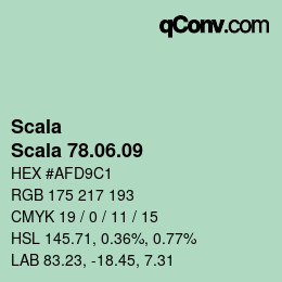 颜色代码: Scala - Scala 78.06.09 | qconv.com