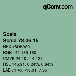 颜色代码: Scala - Scala 78.06.15 | qconv.com