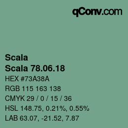 カラーコード: Scala - Scala 78.06.18 | qconv.com