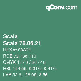 颜色代码: Scala - Scala 78.06.21 | qconv.com