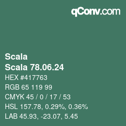 颜色代码: Scala - Scala 78.06.24 | qconv.com