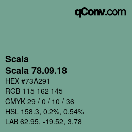 颜色代码: Scala - Scala 78.09.18 | qconv.com