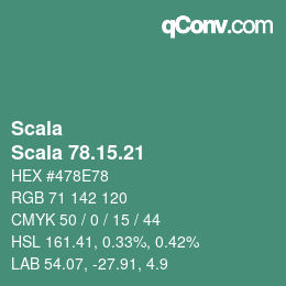 颜色代码: Scala - Scala 78.15.21 | qconv.com