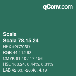 颜色代码: Scala - Scala 78.15.24 | qconv.com