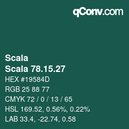 Código de color: Scala - Scala 78.15.27 | qconv.com