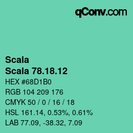 颜色代码: Scala - Scala 78.18.12 | qconv.com