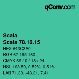 カラーコード: Scala - Scala 78.18.15 | qconv.com