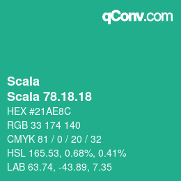 颜色代码: Scala - Scala 78.18.18 | qconv.com