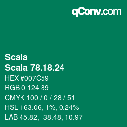 颜色代码: Scala - Scala 78.18.24 | qconv.com