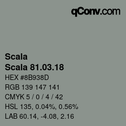 颜色代码: Scala - Scala 81.03.18 | qconv.com