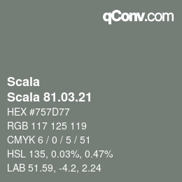 颜色代码: Scala - Scala 81.03.21 | qconv.com