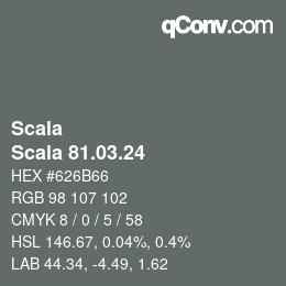 颜色代码: Scala - Scala 81.03.24 | qconv.com